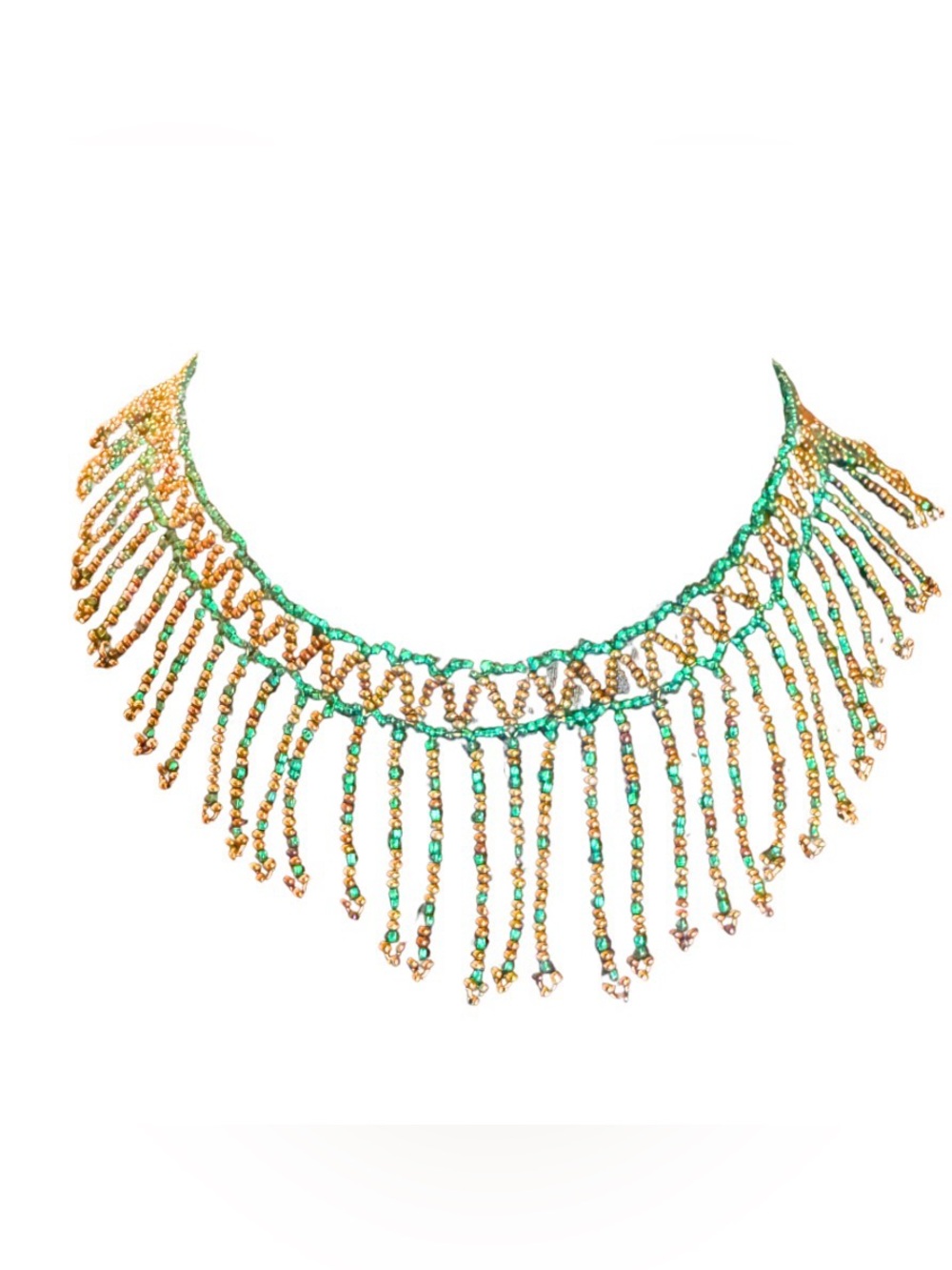 Seed Bead Dangly Choker